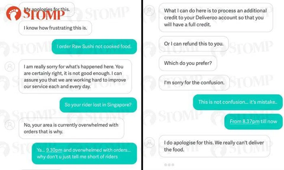 Man waits over 2 hours for Deliveroo to send him his Sakae Sushi dinner -- that never came