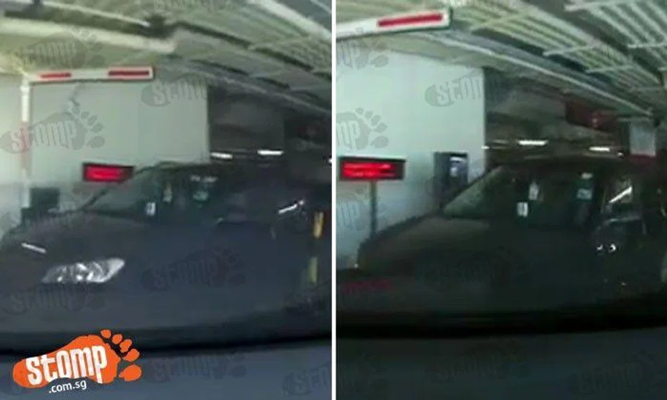 Car appears out of nowhere and tailgates another driver -- just to avoid parking fee at SAFRA Punggol