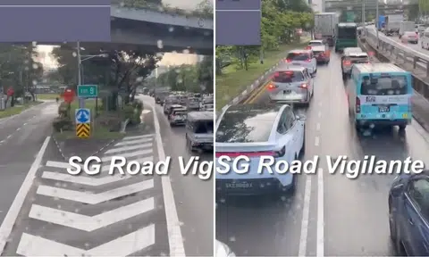 A Tower Transit bus driver was caught violating multiple traffic rules in a clip uploaded to SGRV.