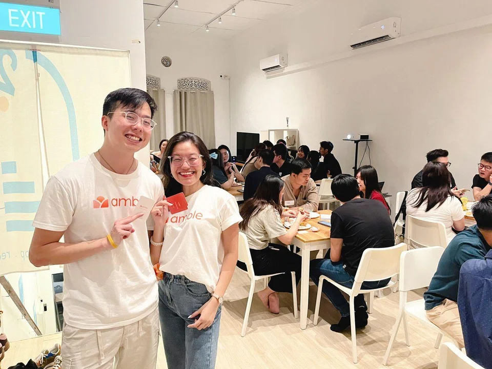 Thousands have made connections on amble, founded by Mr Cayden Gwee and Ms Alyssa Chua, both 27, since it was rolled out on Telegram in April 2023.