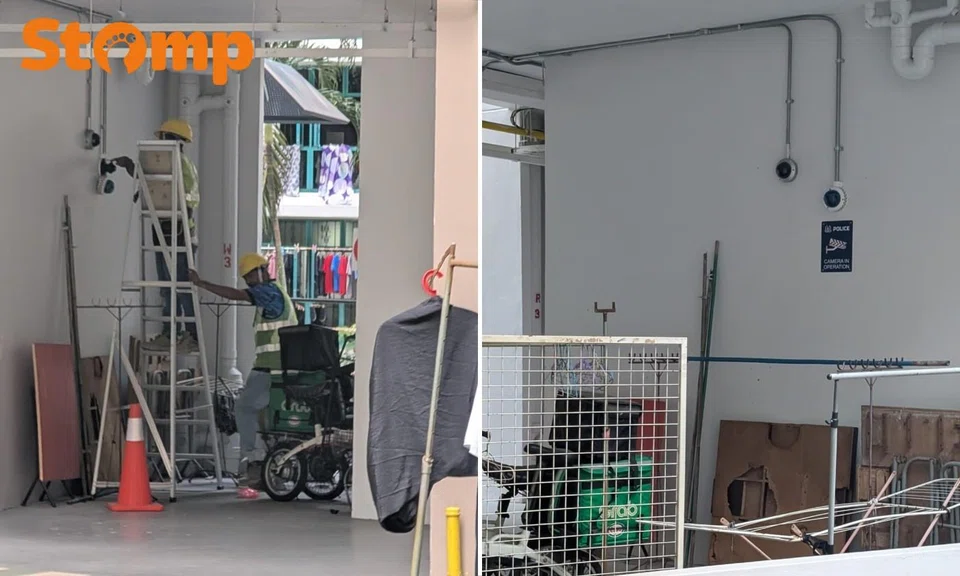 Stomper shared photos of two workers with a step-ladder installing the camera amid the “junkyard”, which was still there after 16 months.