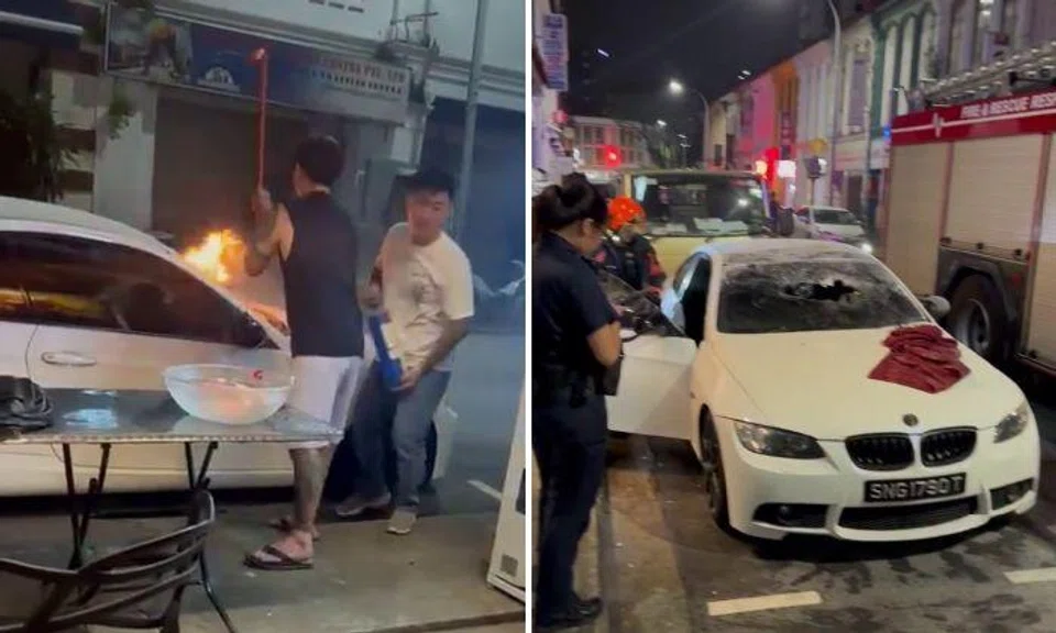 Facebook user Lin Andrew shared two videos of incident.