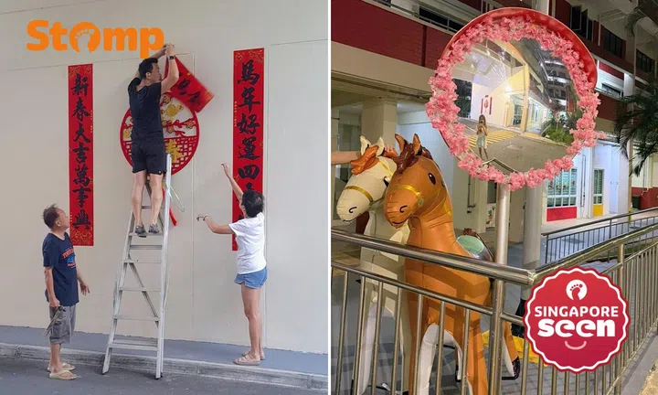 Bishan residents saddle up in fifth straight year to decorate void deck for CNY