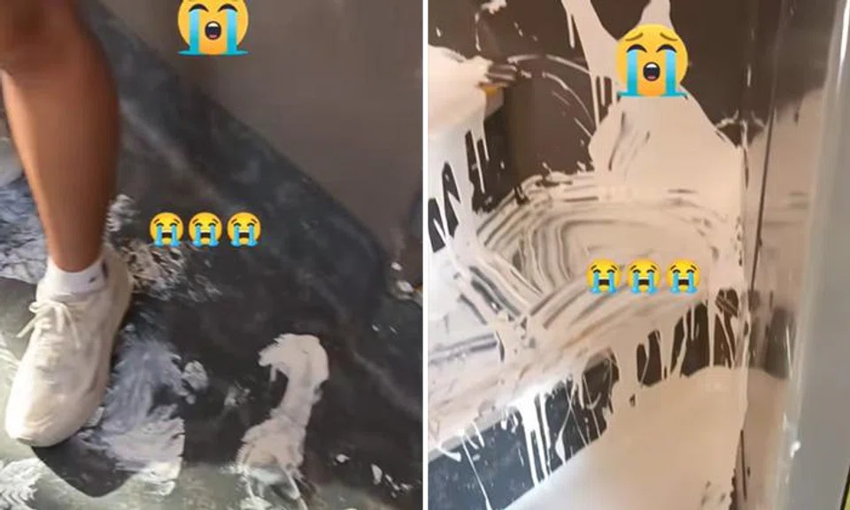 spilled paint
