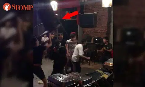 Punches, kicks and chair thrown about during brawl outside St James club