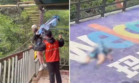 woman plunges to her death in sichuan after ropes on swing snap