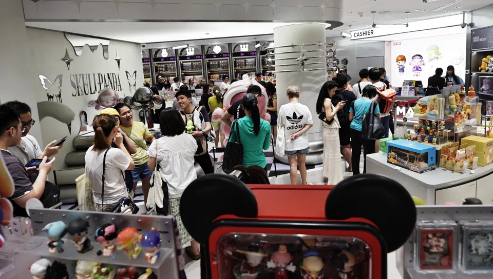 The launch of a snack-themed Labubu doll drew a queue of some 160 fans at retailer Pop Mart’s Ion Orchard store.
