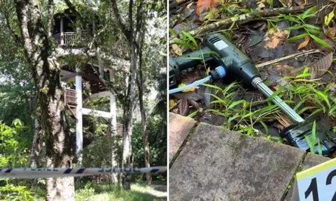 Cops looking for woman on ledge at top of tower in Pasir Ris Park find man with device ejecting flames