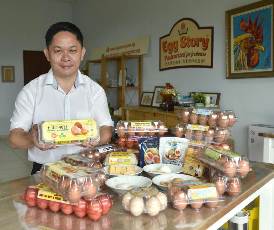 Mr Ma Chin Chew, chief executive of N&N Agriculture, with some of the company’s products in a 2019 photograph.