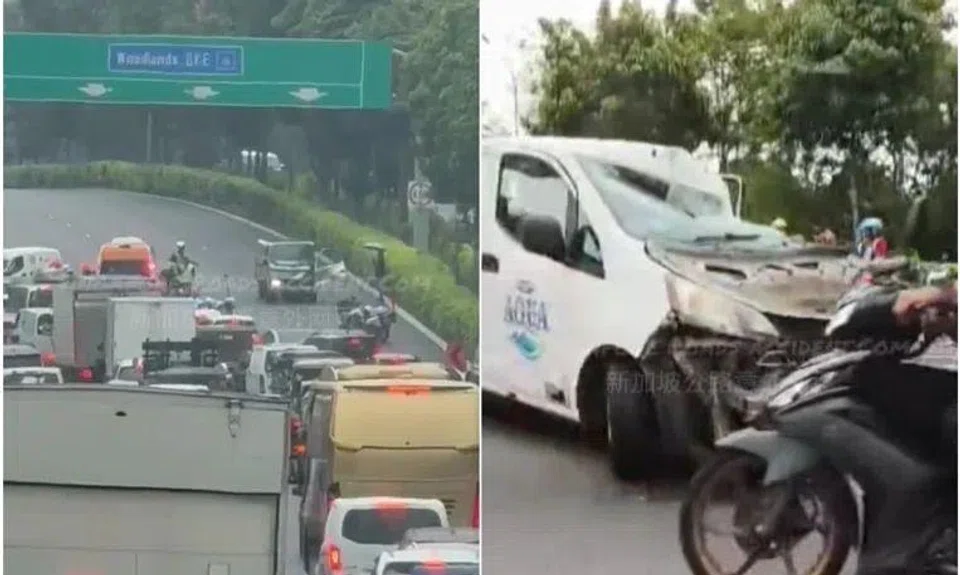 The accident happened on the Seletar Expressway towards the Bukit Timah Expressway at about 9.40am.