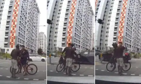 Pedestrian dazed after cyclist slaps him at Choa Chu Kang crossing