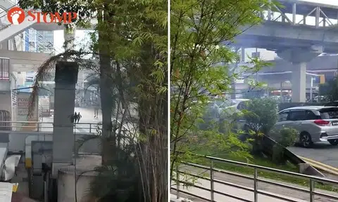 The fumes from a chimney in Bukit Timah Shopping Centre was so strong that one man could not handle it. 