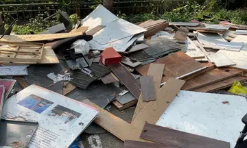 illegal dumping at Joo Yee Road