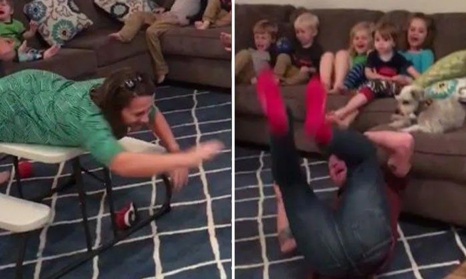 Parents give kids a taste of their own medicine by acting exactly like them as they watch