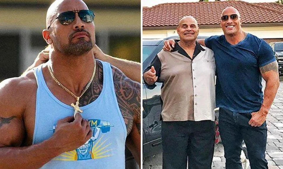 The Rock springs Christmas surprise on his father -- with this epic present