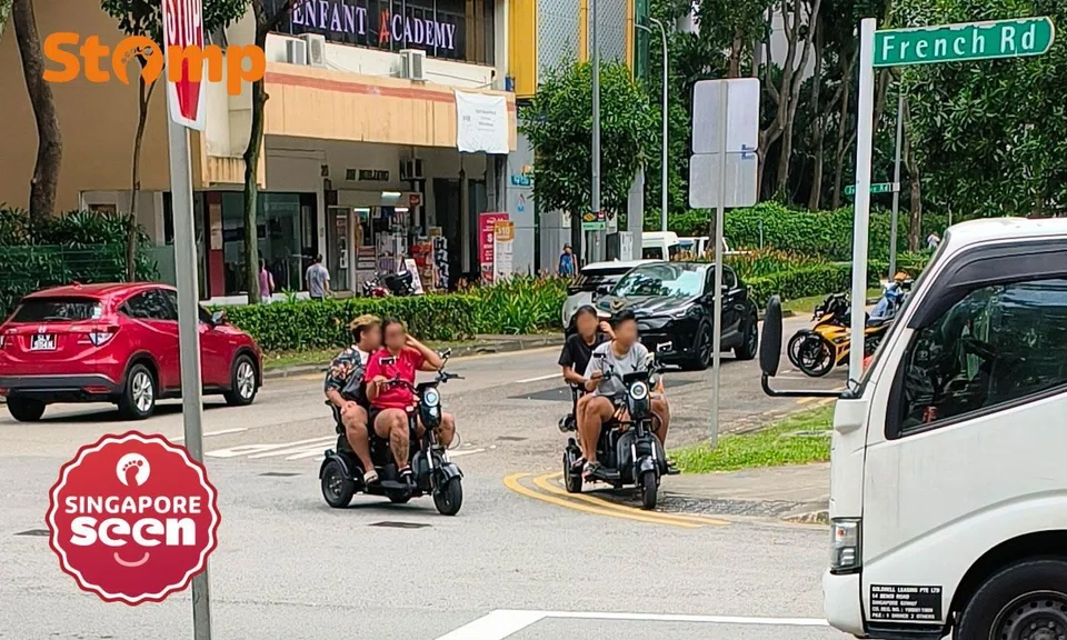 pmd riders zigzag through traffic in jalan besar
