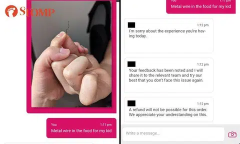 Child bites onto metal wire in Yummy Bento meal, Foodpanda says refund 'not possible'