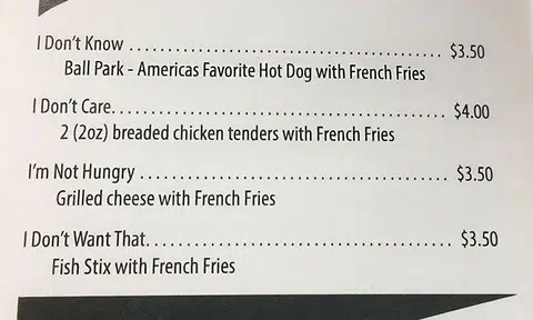 US restaurant makes genius menu to deal with difficult kids