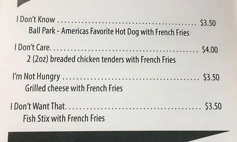 US restaurant makes genius menu to deal with difficult kids