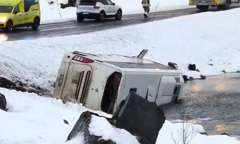 The bus was travelling from Svolvaer to Lofoten when the accident occurred. PHOTO: COURTESY OF MR NG