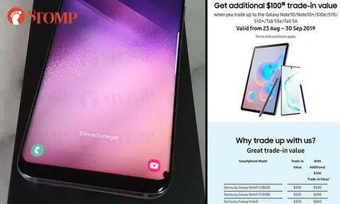 Samsung reviewing communication materials after customer unsatisfied with trade-in value offered