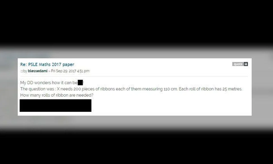 Can you solve this PSLE question that has irked parents?