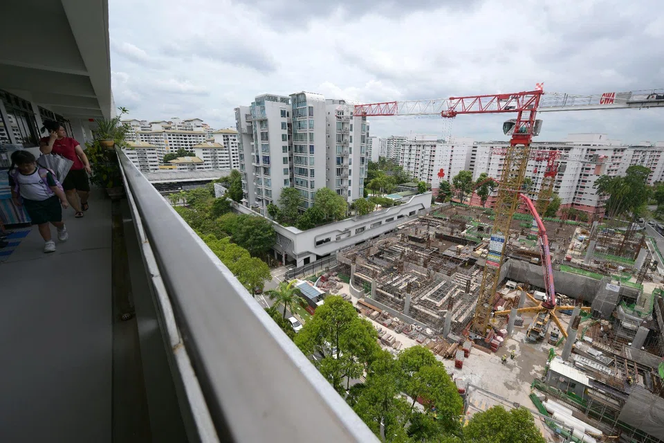 The construction site of the upcoming Heart of Yew Tee, which is scheduled to be completed in 2027.