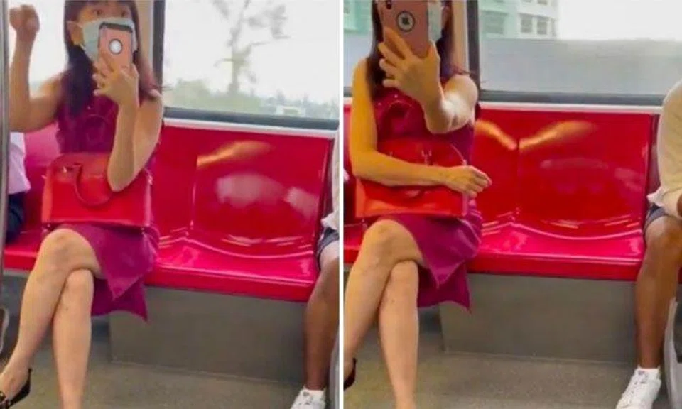 Tan Beow Hiong made the headlines earlier this year after she was recorded grilling passengers about their race on an MRT train. PHOTOS: SCREENGRAB FROM RYAN KALMANI/TWITTER