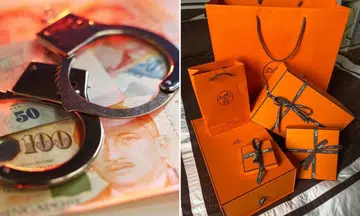 cash handcuffs hermes box