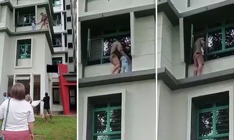 Canberra residents come together to rescue child standing on 3rd-storey ledge