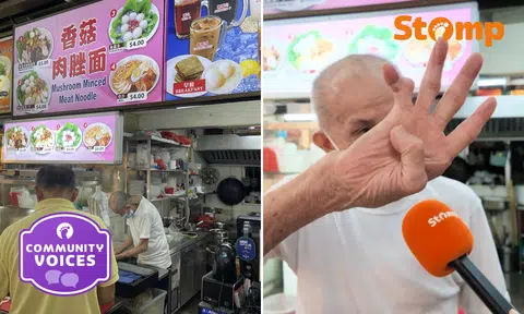 elderly hawker, hawker grandpa, persevering spirit