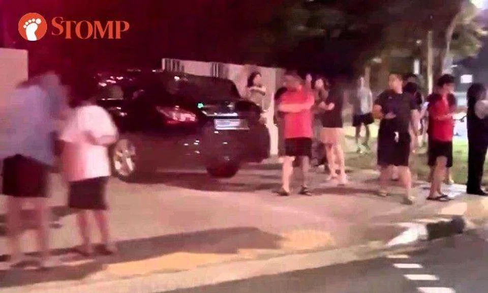 Stomper Michelle shared a video of a small crowd standing around the car after the crash.