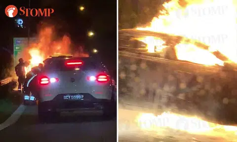 Another Jaguar catches fire, this time along TPE
