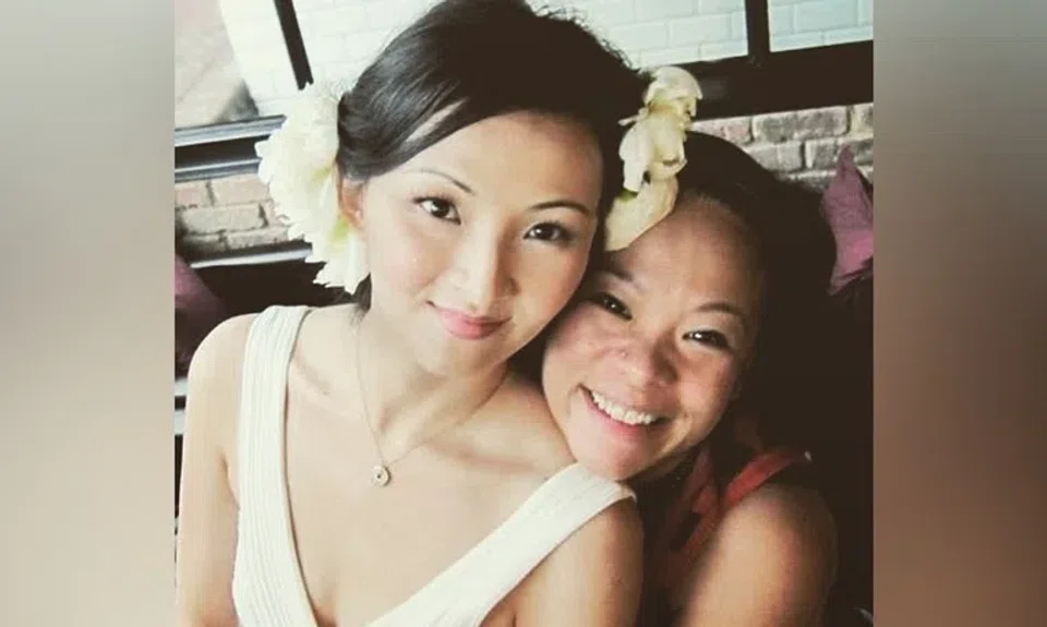 Emma Yong (left) with Pam Oei. The pair were part of the comedy cabaret trio Dim Sum Dollies along with actress Selena Tan.