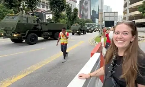 UK YouTubers wowed by military vehicles outside Suntec for NDP preview: 'Like real-life Call Of Duty'
