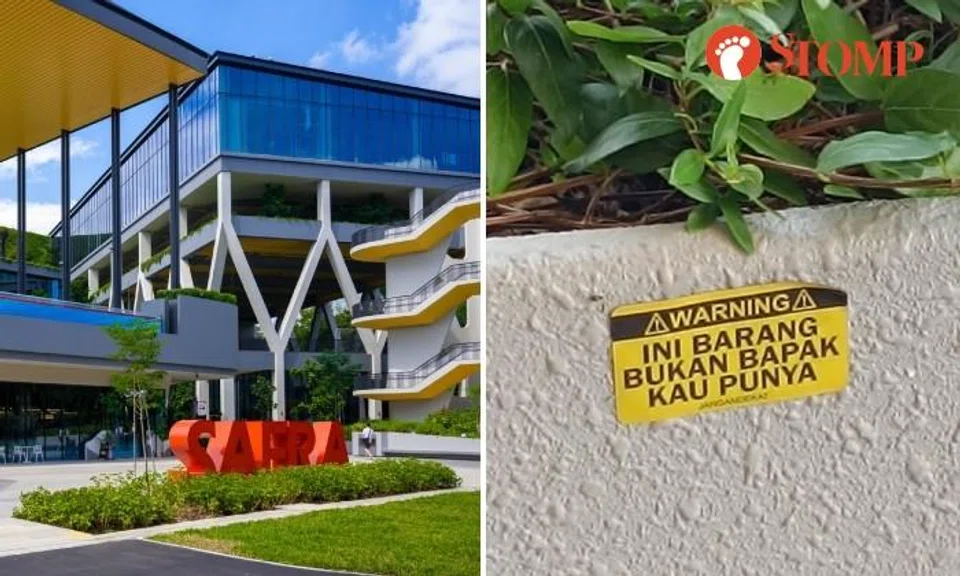 Delivery rider claims Safra Choa Chu Kang lacks proper parking space for them -- and calls out rude sticker