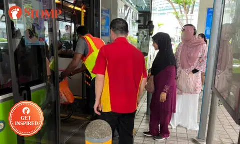 Bus captain and colleague lauded for helping wheelchair user near Promenade MRT station