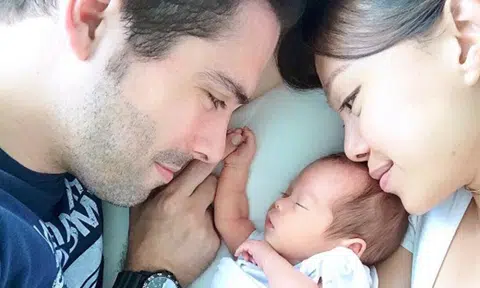 Jamie Yeo confirms birth of baby boy who arrived 'a little early'