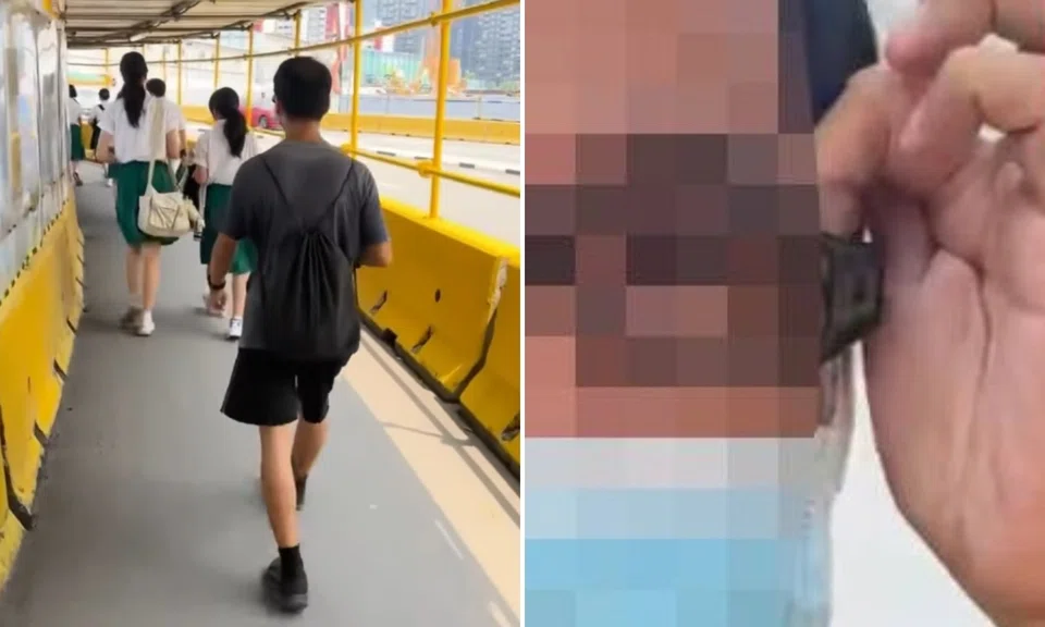 Man with smart glasses seen following female students