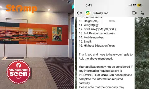 Woman applies for Subway job, appalled to be asked for height and weight, gets 'rude reply'