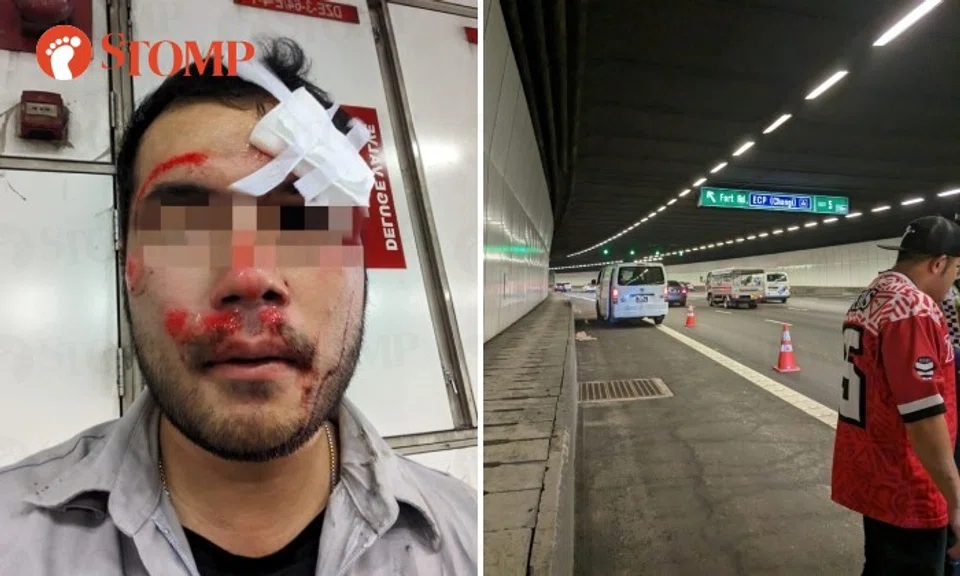 Stomper: "My friend got into an accident around 6.40pm while travelling in the tunnel towards East Coast Parkway."