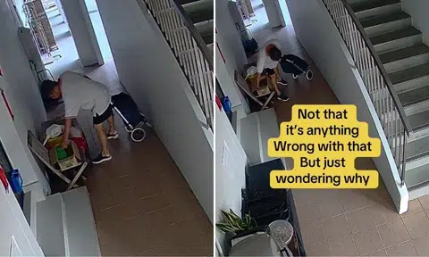 man takes snacks meant for delivery riders