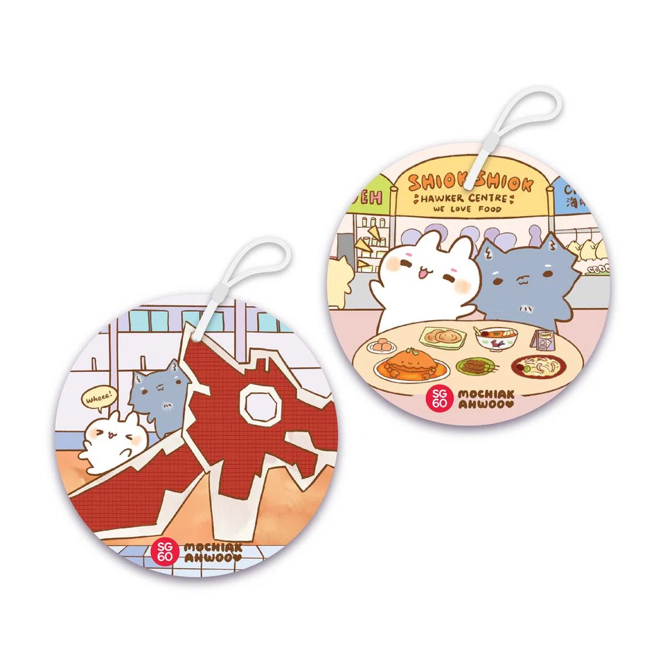 The Mochiak & AhWoo SG60 SimplyGo EZ-Link charms cost $9.90 each, and have no load value.