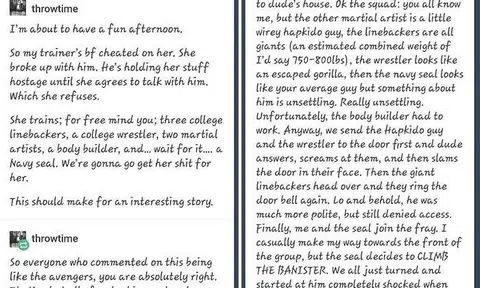 'Avengers' team track down their trainer's ex-boyfriend who cheated to take back her things and more