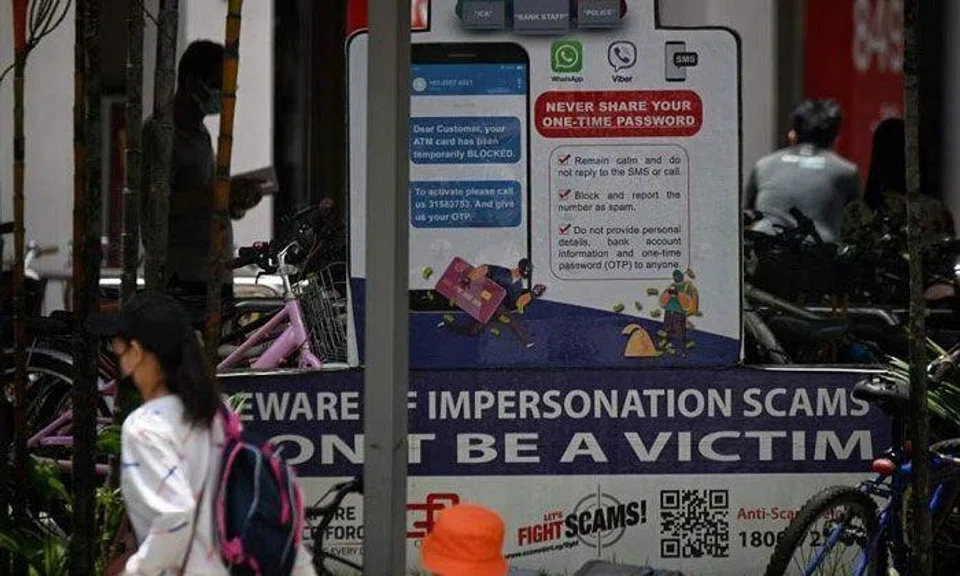 The victim transferred money to the scammer twice, and would have done it a third time if not for the intervention of bank staff, who recognised it as a scam. ST PHOTO: KUA CHEE SIONG