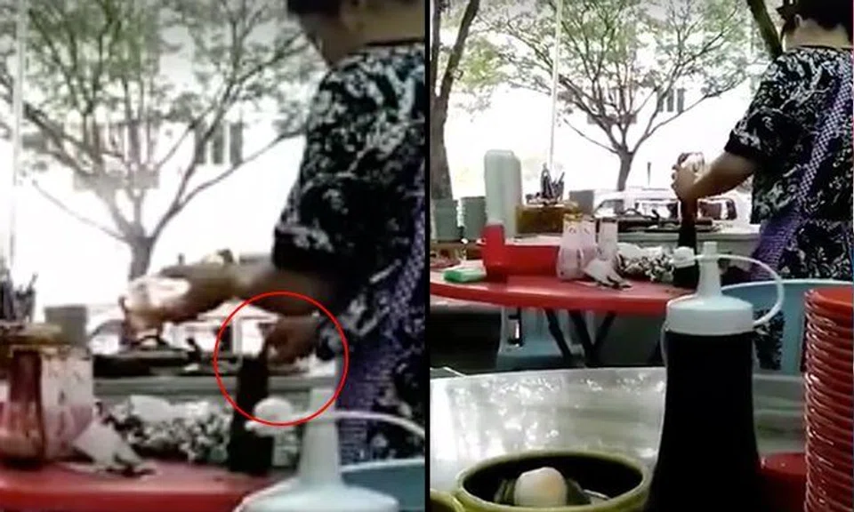 Like to spam chilli sauce? Video of Malaysian restaurant owner digging out condiments with fingers may change your mind
