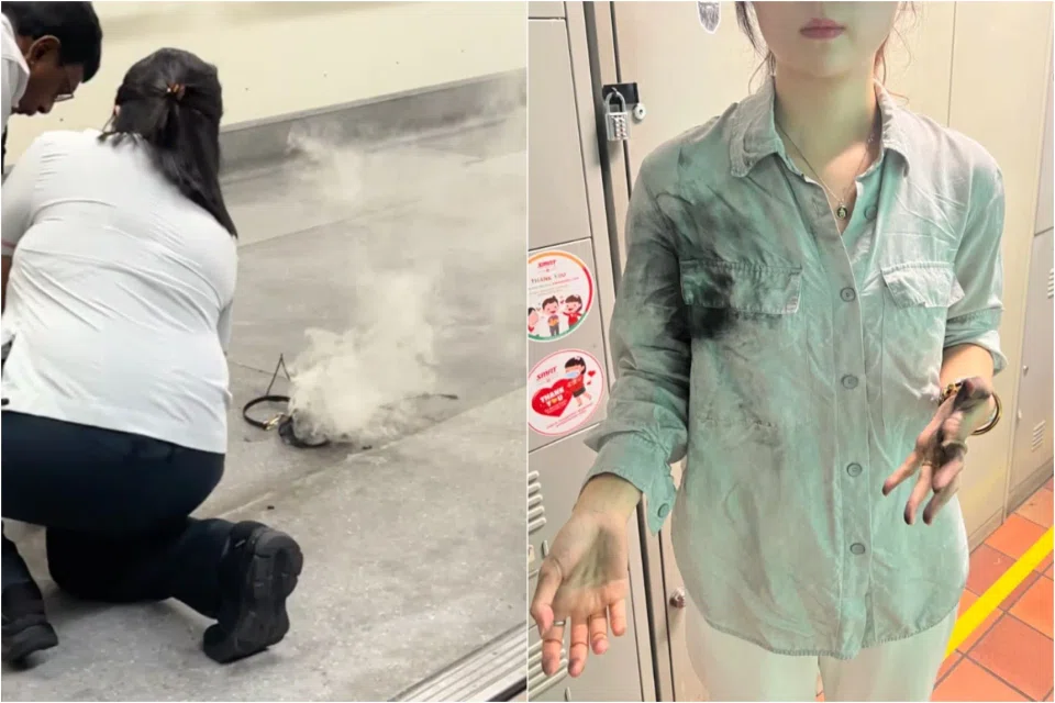 In a video circulating on social media platform Xiaohongshu, white smoke can be seen coming out of the affected cabin.