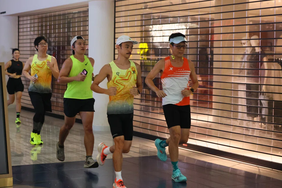 nearly 100 runners move training indoors marina square