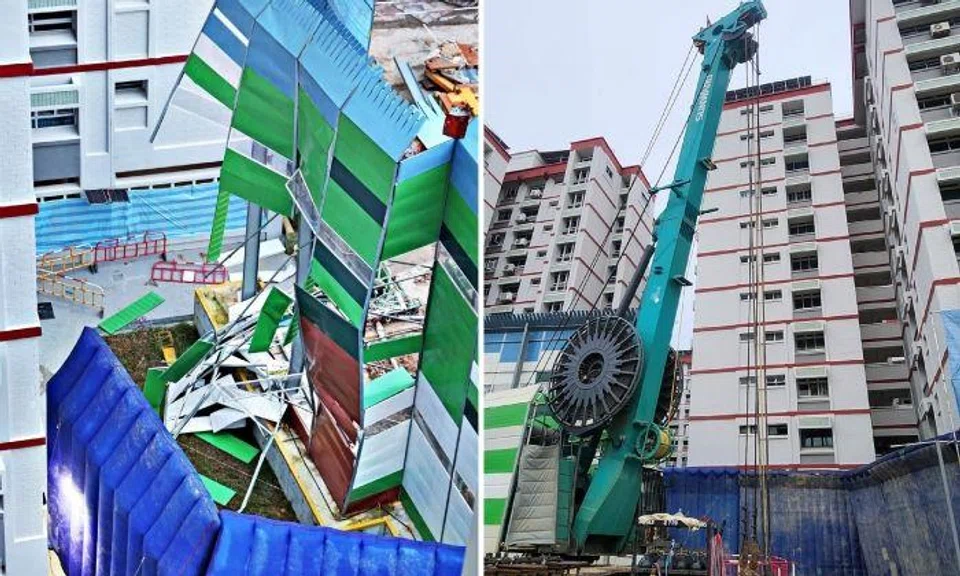 Shin Min Daily News reported that the barriers are about four storeys high and erected just a few metres away from Block 208 Pasir Ris Street 21.
