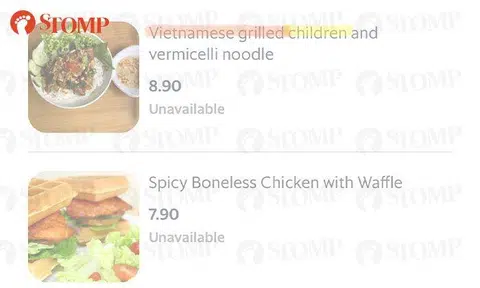 'Spellcheck always! No grilled children for me!'